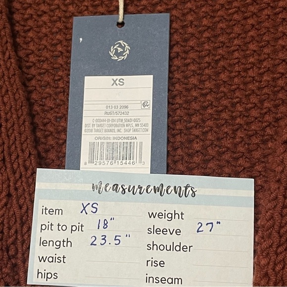 NWT Universal Thread Open Front Chunky
Knit Ruffle Cardigan Sweater Rust Size XS - Picture 10 of 10